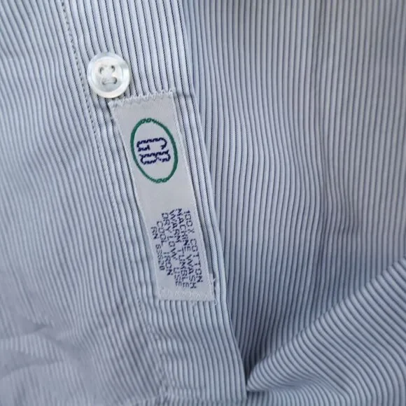 Gitman Bros Shirt Mens 17.5/34 Long Sleeve Button Up Striped - Picture 5 of 9